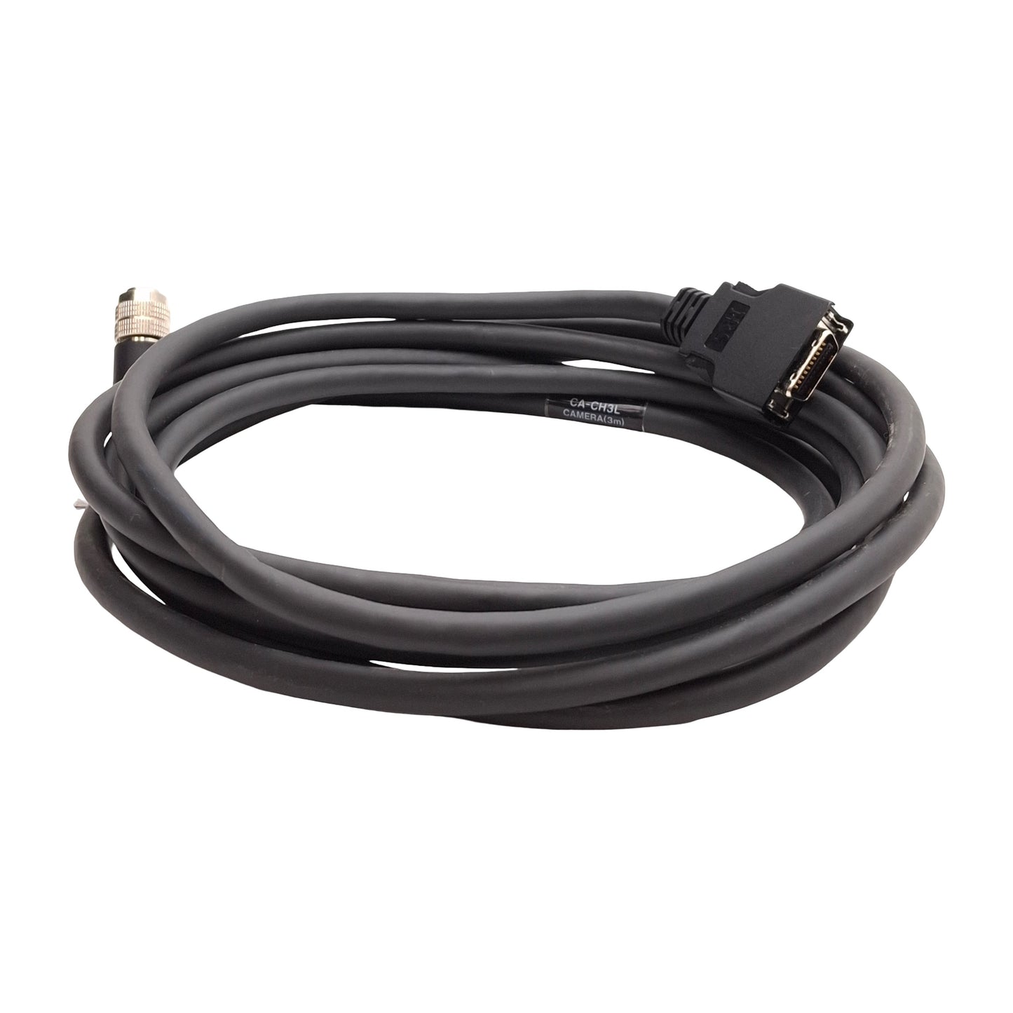 Used Keyence CA-CH3L High-Speed Camera Cable, L-Shaped 20-Pin Hirose, 20-Pin MDR, 3m