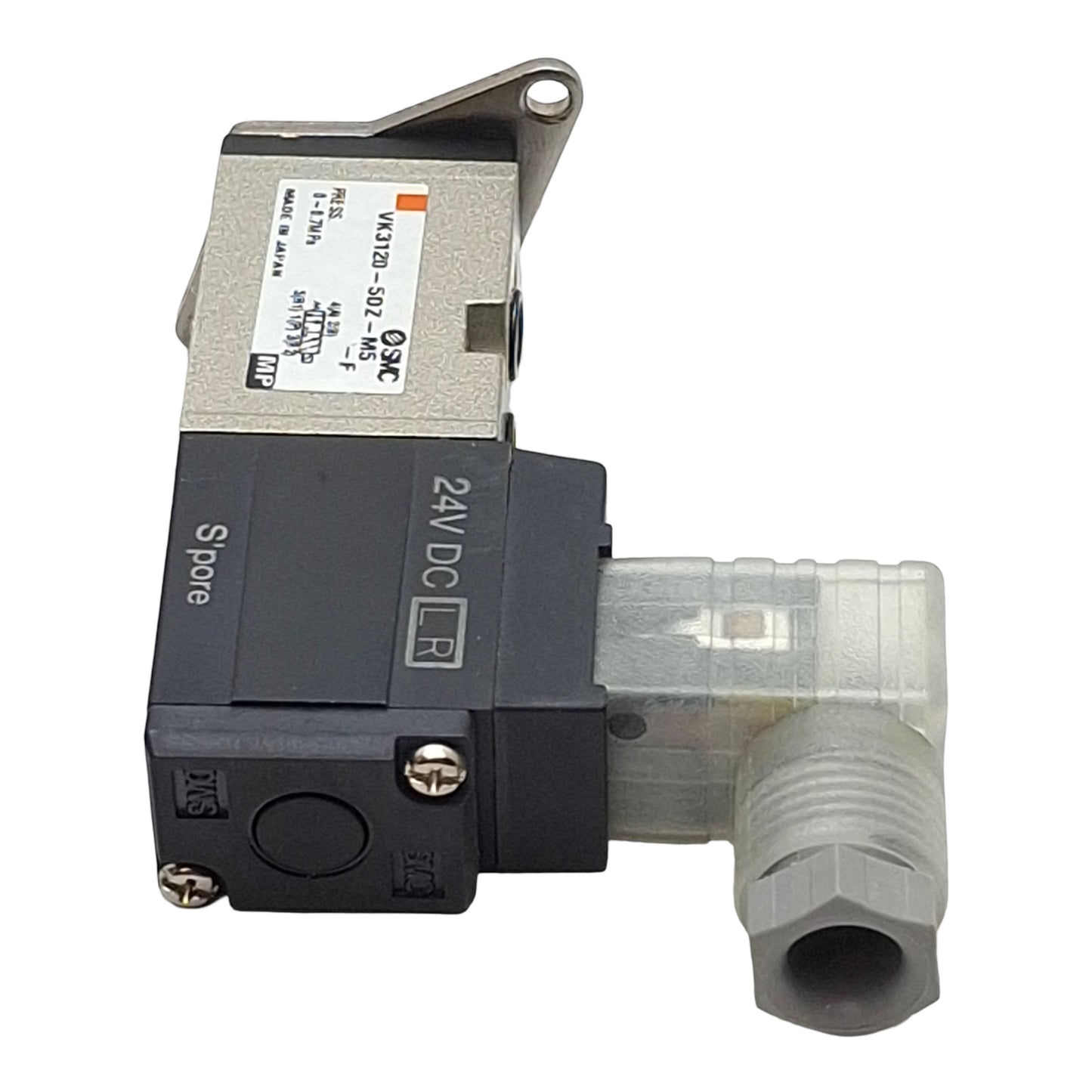 Used SMC VK3120-5DZ-M5-F Solenoid Valve, 5/2-Way, M5x0.8, 0-0.7MPa, 24VDC Coil
