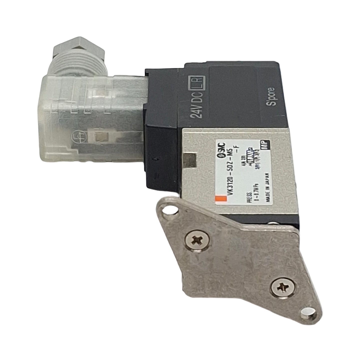 Used SMC VK3120-5DZ-M5-F Solenoid Valve, 5/2-Way, M5x0.8, 0-0.7MPa, 24VDC Coil