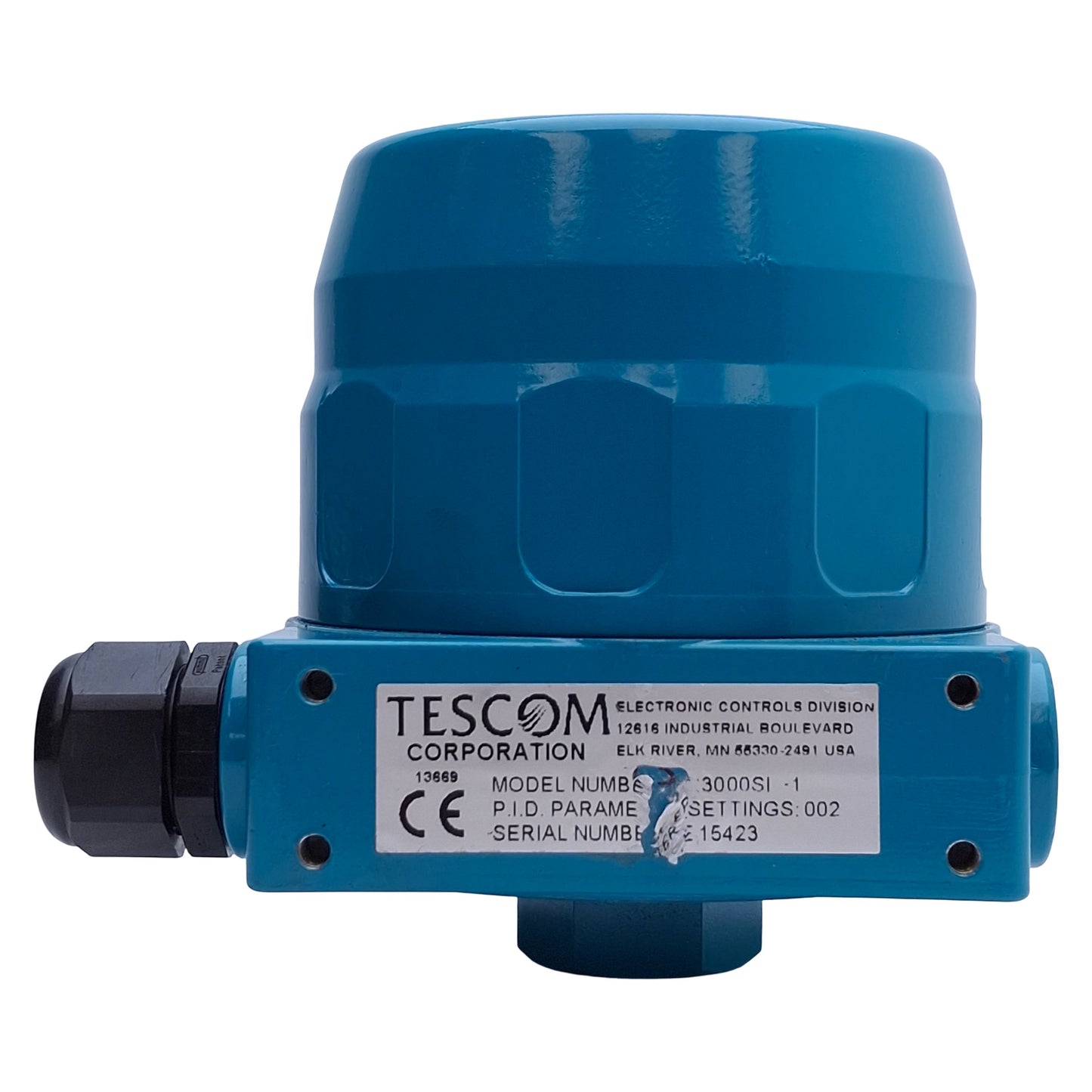 Used Tescom ER3000SI-1 Pressure Regulator 120PSI to 0-100PSI 1-5VDC or 4-20mA 24VDC