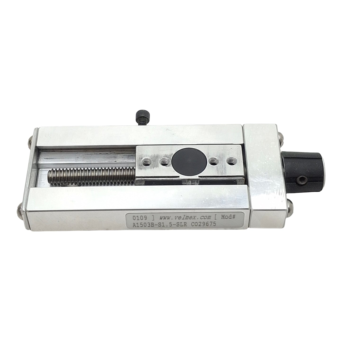 Used Velmex A1503B-S1.5-SLR Unislide Manual Linear Actuator, 1.5in Stroke, 15lbs Cap.