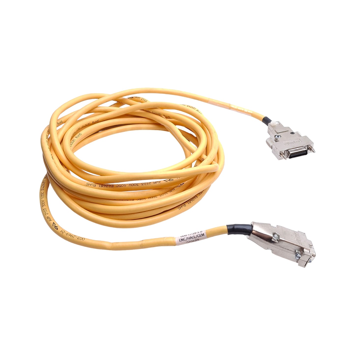 Used Parker Daedal 006-1739-5.0 Gemini Encoder/Hall Cable 400LXR, DB15F to MDR