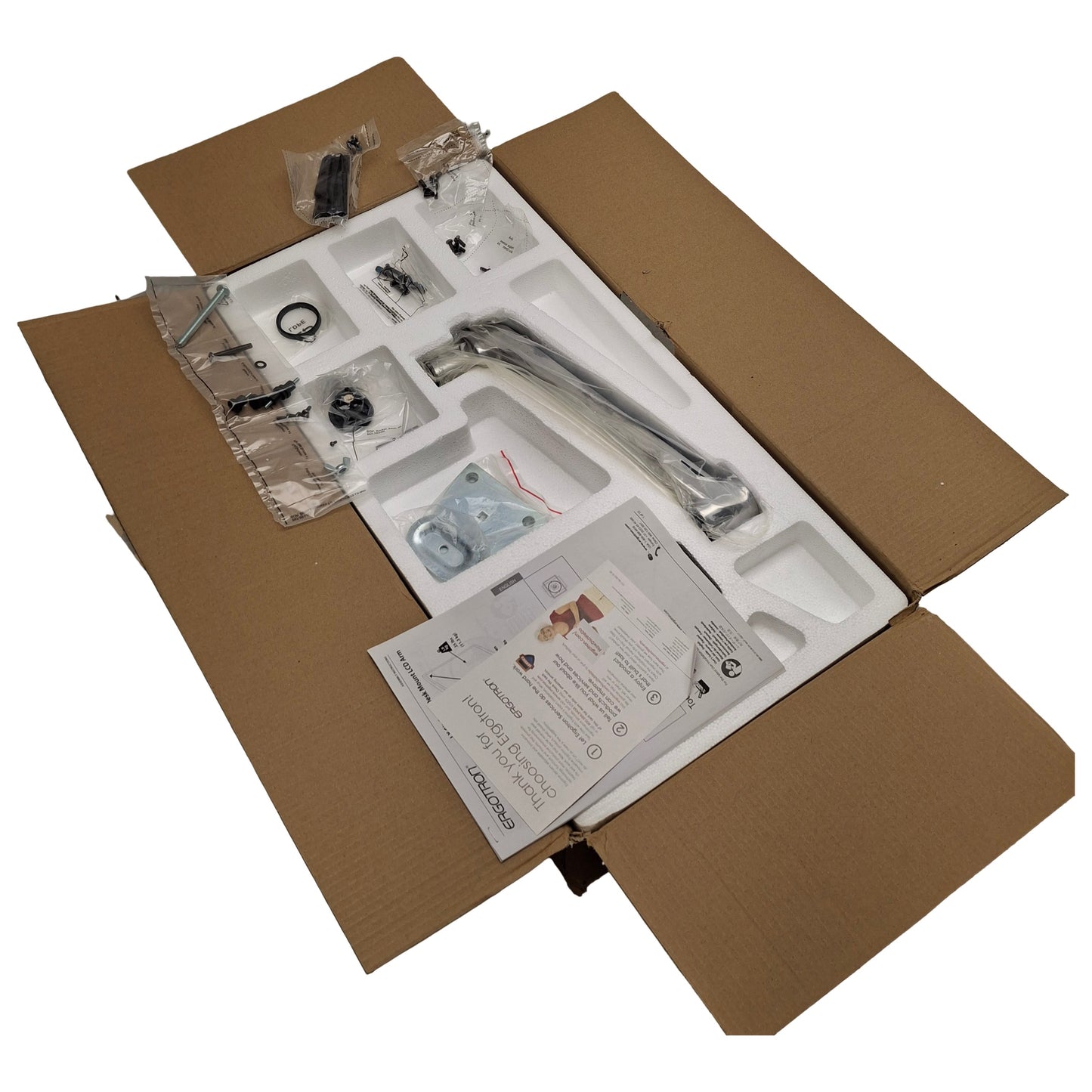 New – Open box Ergotron 45-360-026 LX Sit-Stand Desk Mount Monitor Arm, 7-25lbs, VESA 75/100