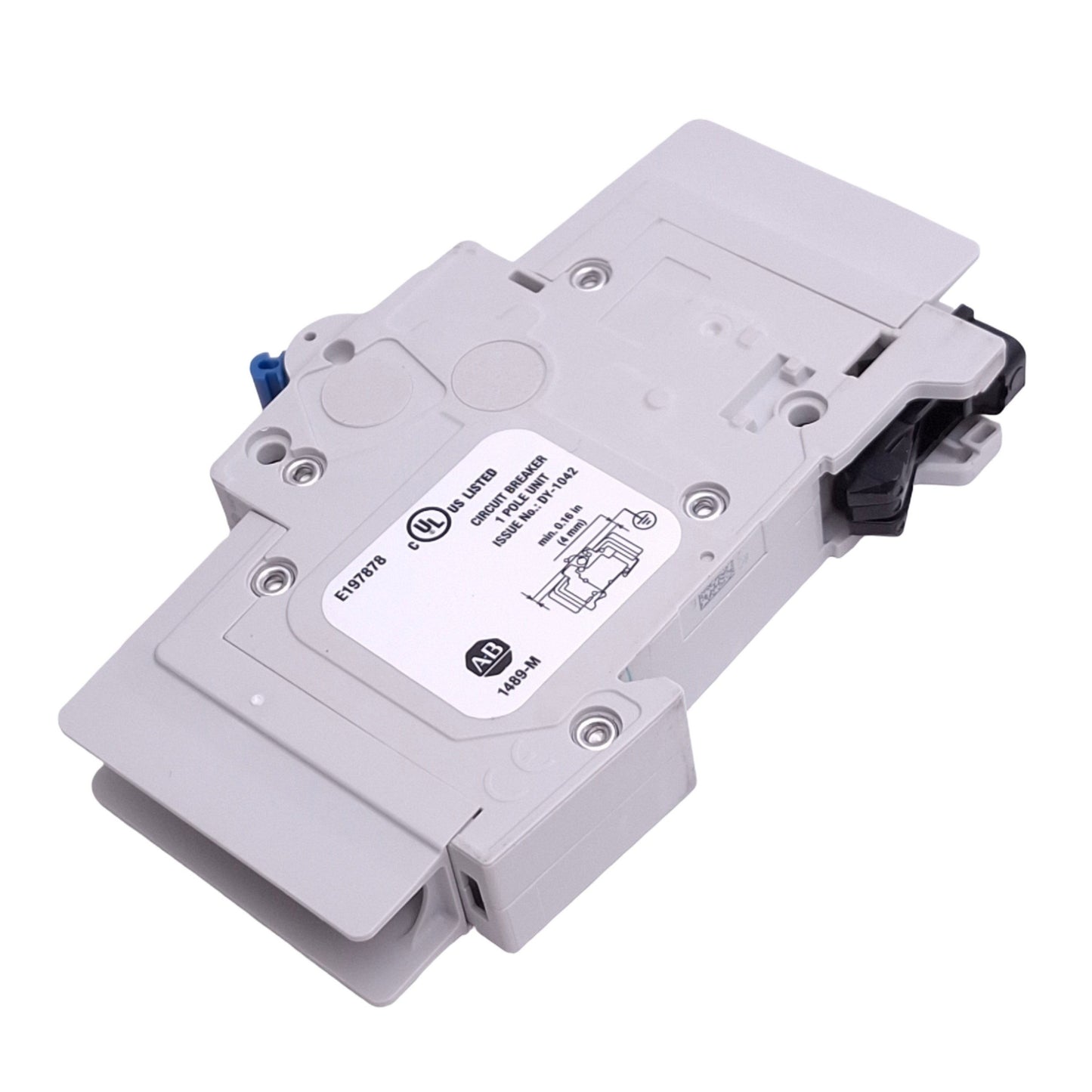 Used Allen Bradley 1489-M1C020 Circuit Breaker, 1-Pole 2A, 277VAC, DIN Rail