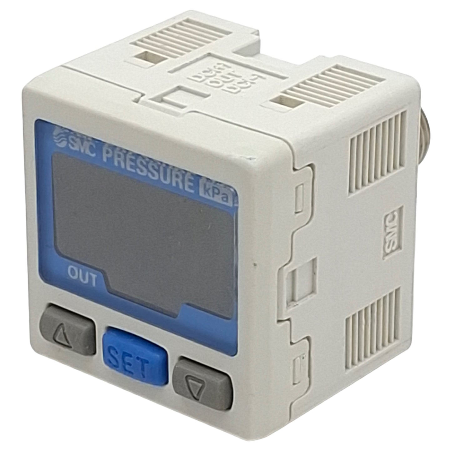 Used SMC ZSE30-T1-26 Digital Pressure Sensor, NPN, 12-24VDC, -101~101kPa, 1/8in NPT