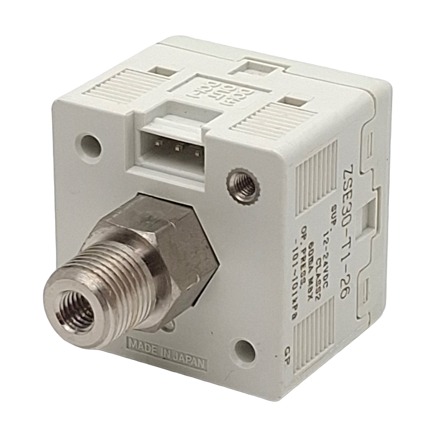 Used SMC ZSE30-T1-26 Digital Pressure Sensor, NPN, 12-24VDC, -101~101kPa, 1/8in NPT