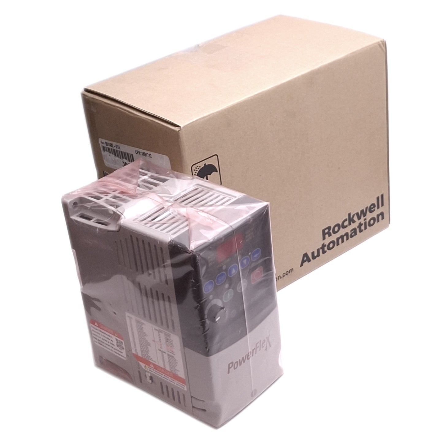 New – Open box Allen Bradley 22A-B2P3N104 PowerFlex AC Drive, 3ph 0-230VAC 0-240Hz, 0.4kW/0.5HP