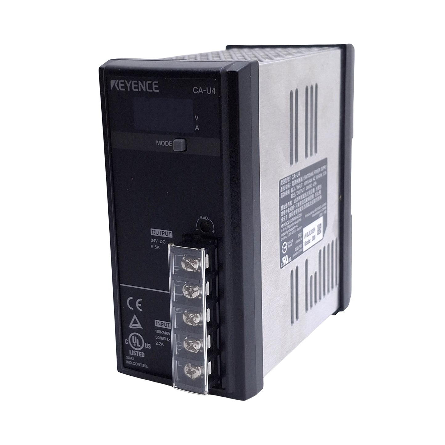 Used Keyence CA-U4 Vision System Power Supply Unit 100-240VAC In, 24VDC 6.5A Out