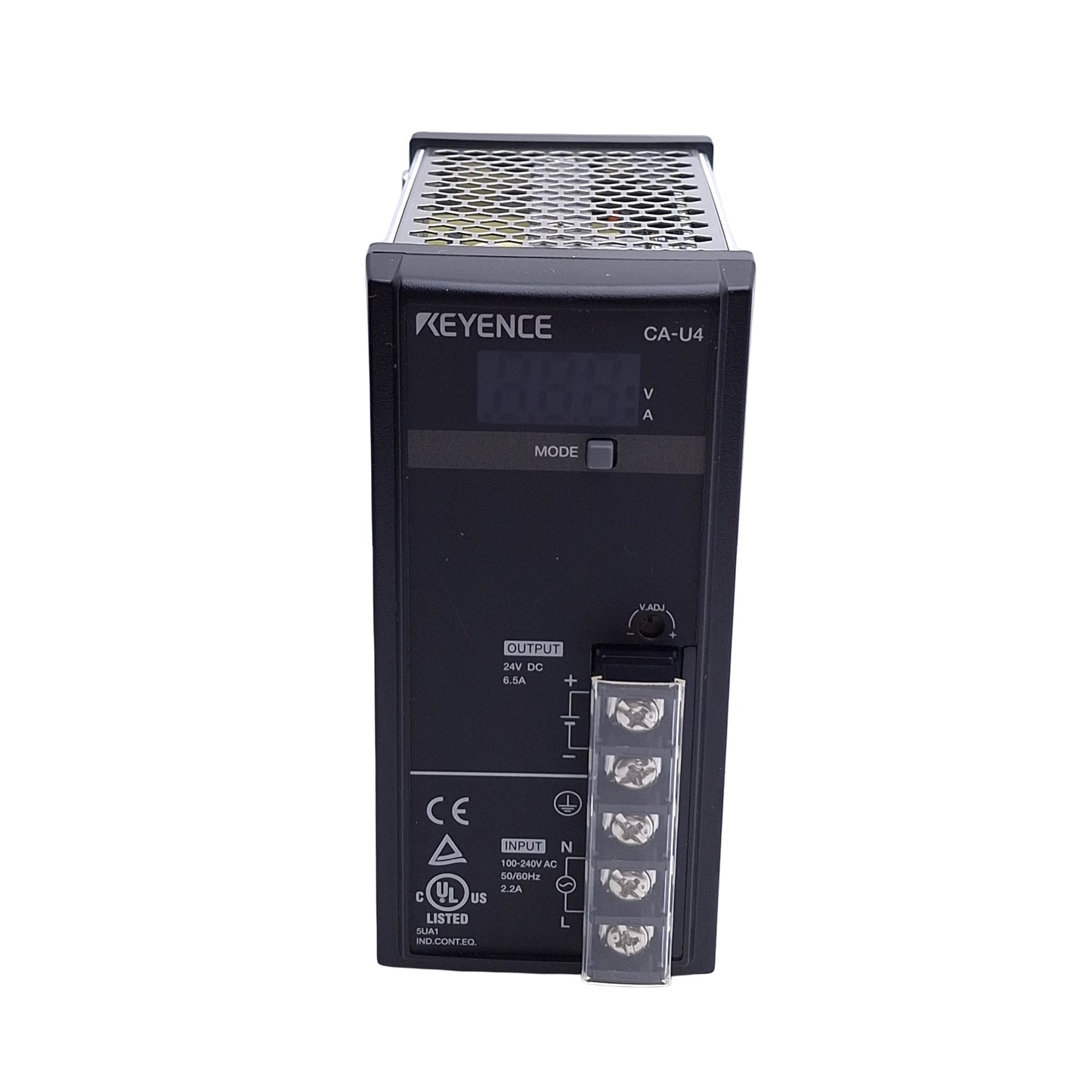 Used Keyence CA-U4 Vision System Power Supply Unit 100-240VAC In, 24VDC 6.5A Out