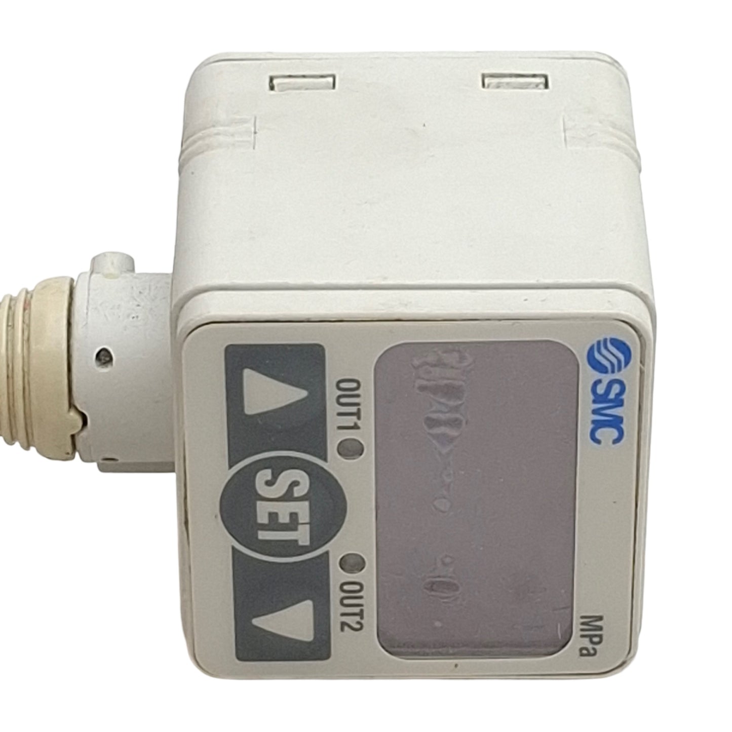 Used SMC ISE40-01-22L Digital Pressure Sensor, NPN, 12-24VDC, -0.1~1MPa, R1/8, 3-Wire