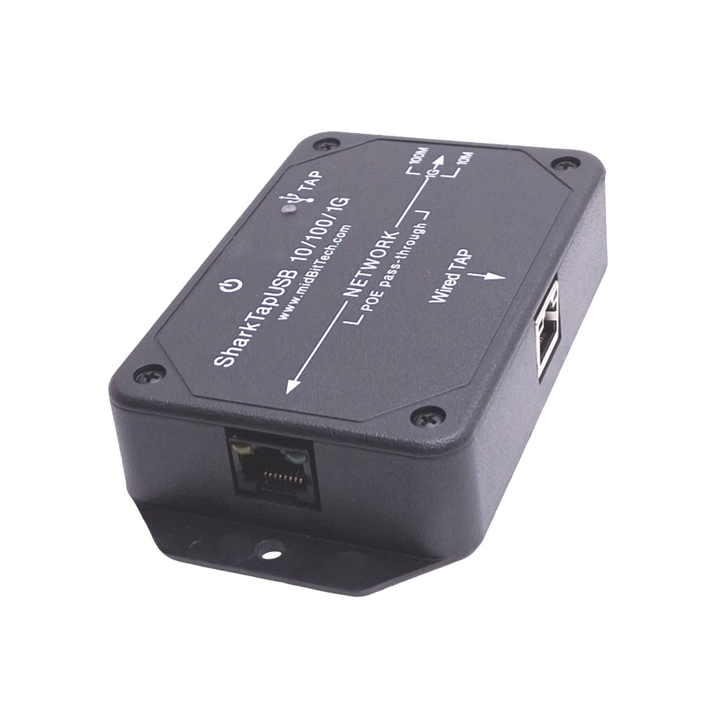 New MidBit Technologies SharkTapUSB 10/100/1G Gigabit Ethernet Tap, RJ45, USB-B
