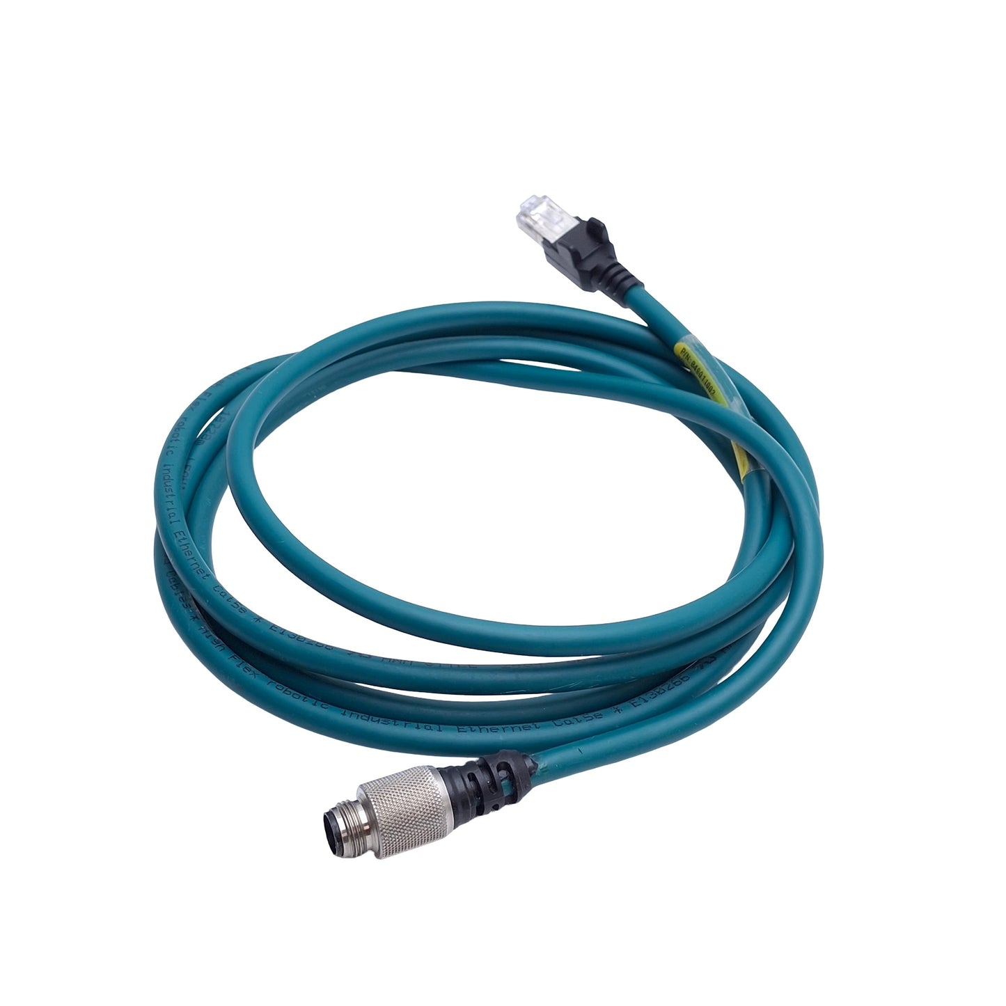 Used Cognex 849011002 In-Sight Camera Ethernet Cable 8-Wire RJ45 to M12 Male, 2m