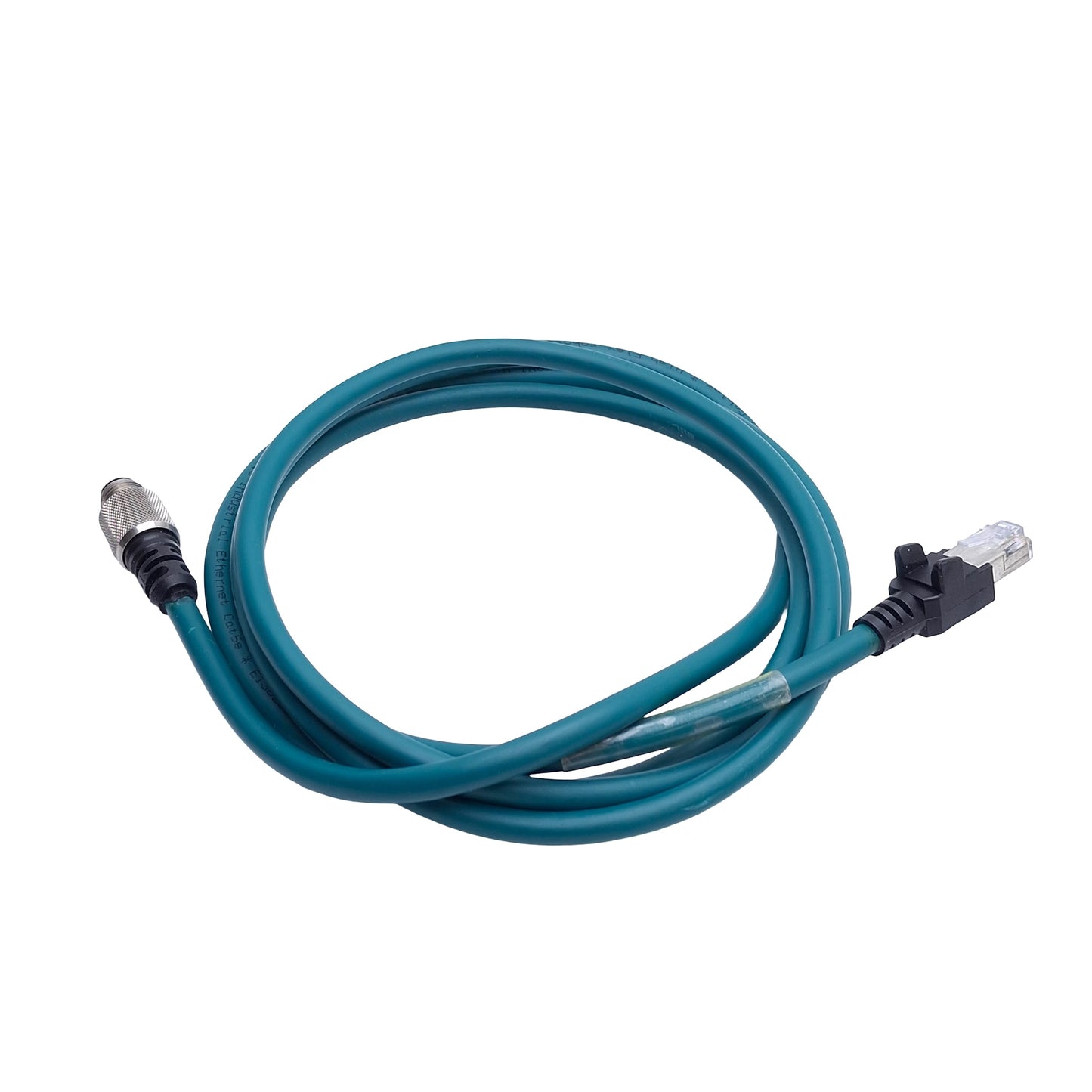 Used Cognex 849011002 In-Sight Camera Ethernet Cable 8-Wire RJ45 to M12 Male, 2m