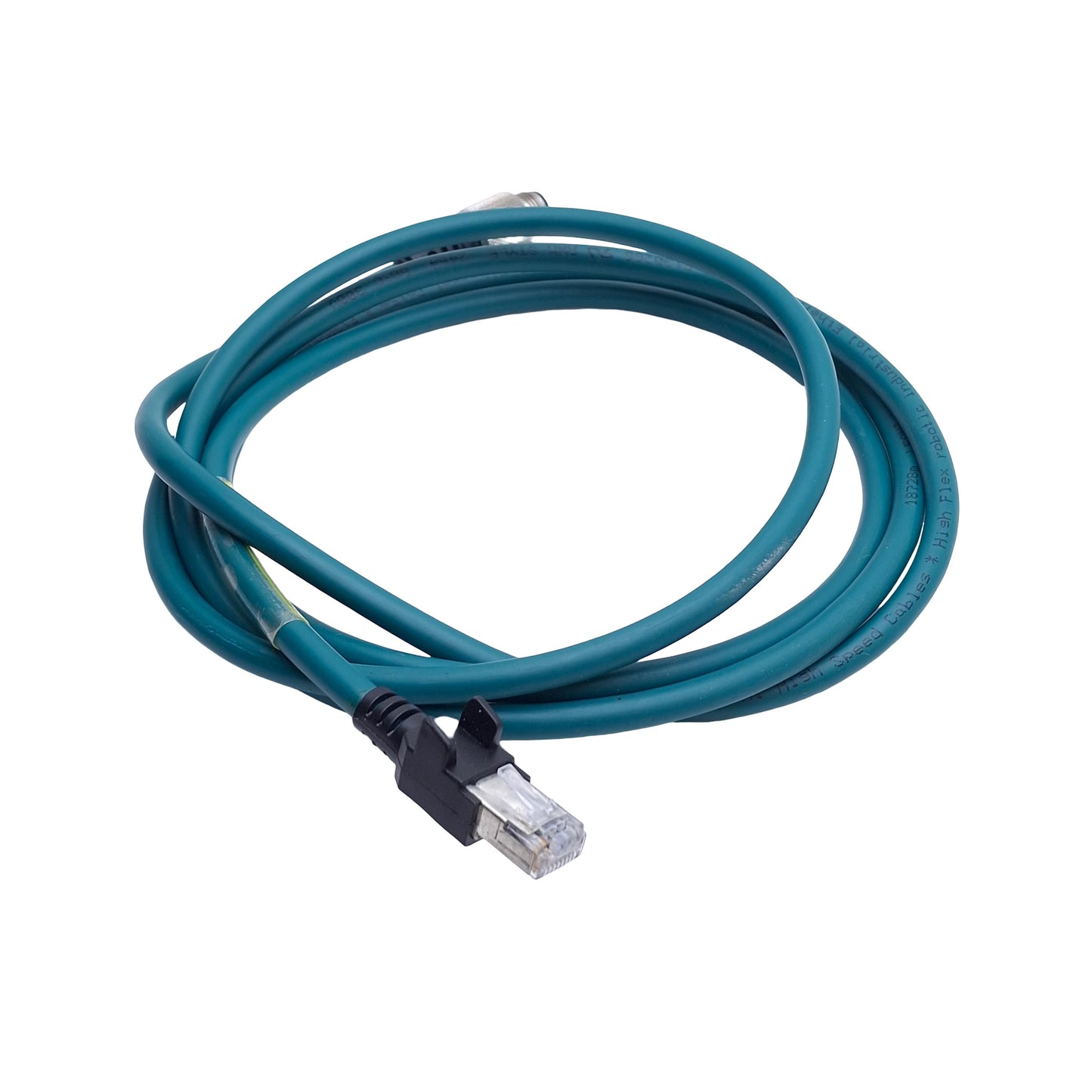 Used Cognex 849011002 In-Sight Camera Ethernet Cable 8-Wire RJ45 to M12 Male, 2m