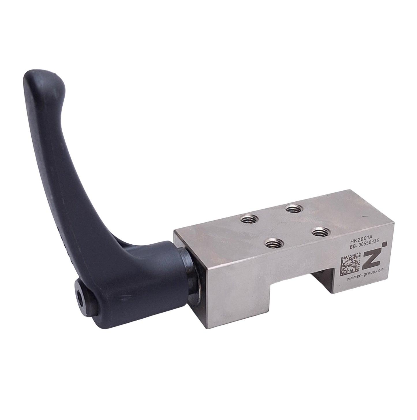 Used Zimmer Group HK2001A Manual Clamp Element For Linear Rails, 20mm Rail Width