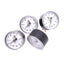 Used Lot of 4 Precision Fitting & Valve Co Pressure Gauges, ø1.5in, 100psi, 1/8in NPT
