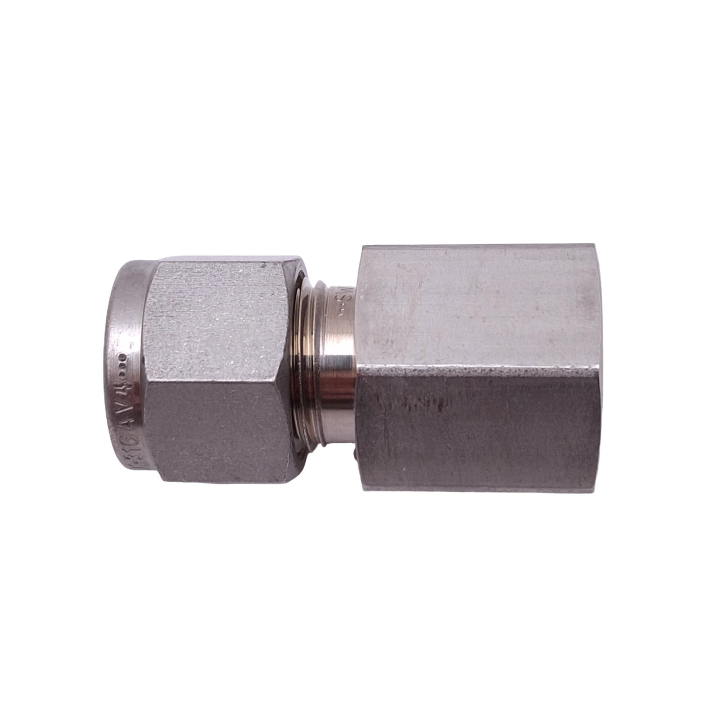 Used Swagelok SS-600-7-4 Stainless Steel Tube Fitting, 3/8in OD, 1/4in NPT Female