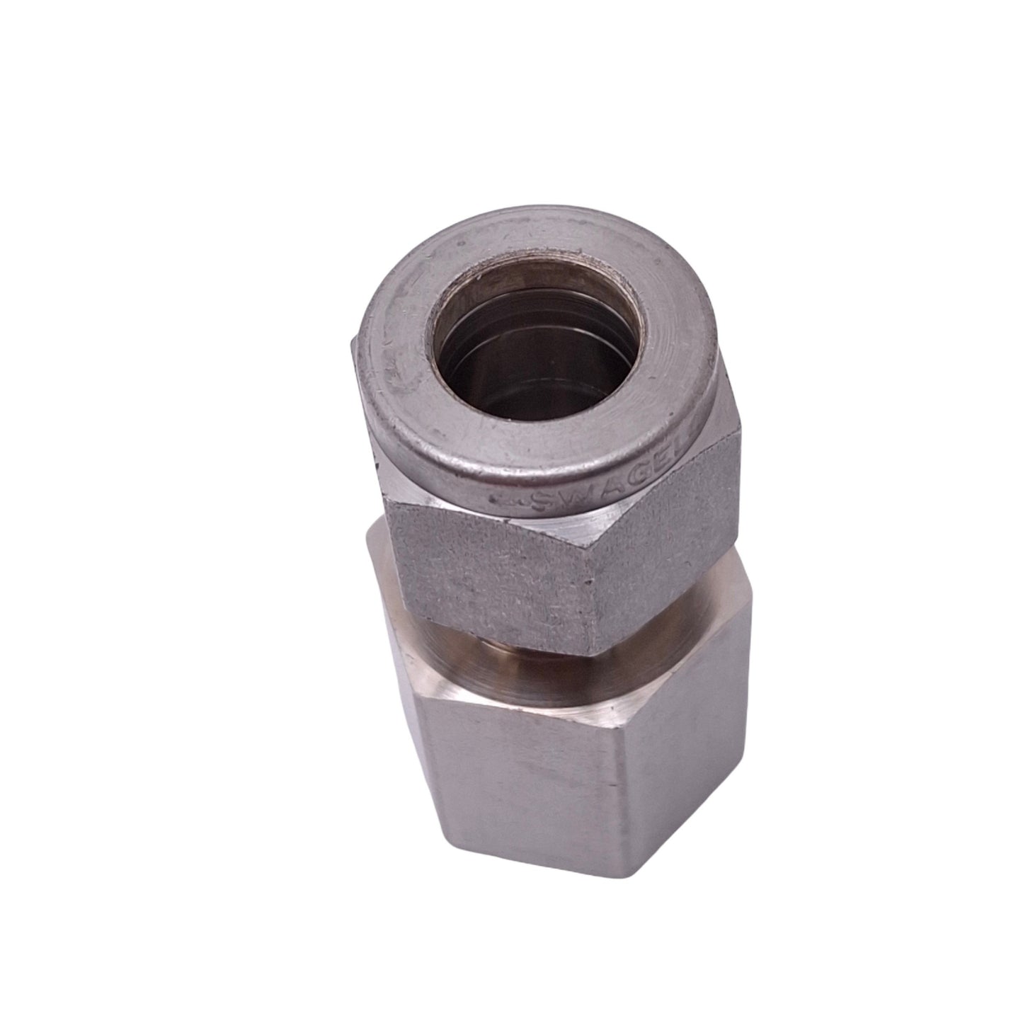 Used Swagelok SS-600-7-4 Stainless Steel Tube Fitting, 3/8in OD, 1/4in NPT Female