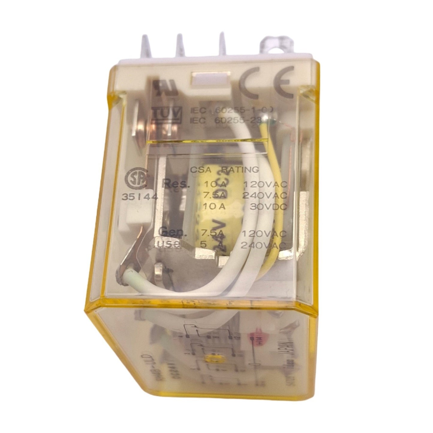 Used Lot of 3 IDEC RH4B-ULD-DC24V Relays, 4PDT 14-Pin Blade, 10A Max, 24VDC Coil