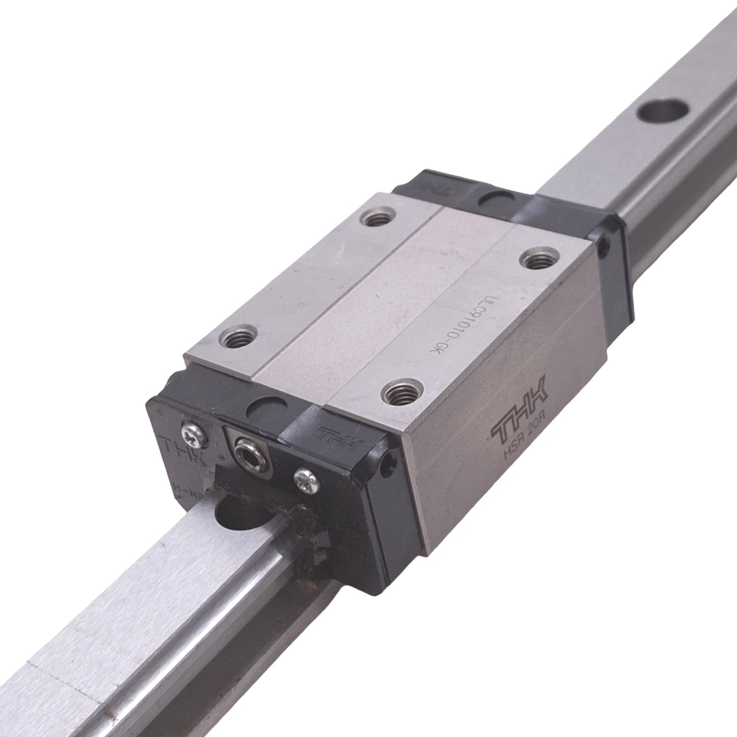 Used THK HSR20R Linear Ball Bearing Block w/ 15x1000mm Guide Rail, M5, 23.8kN Max