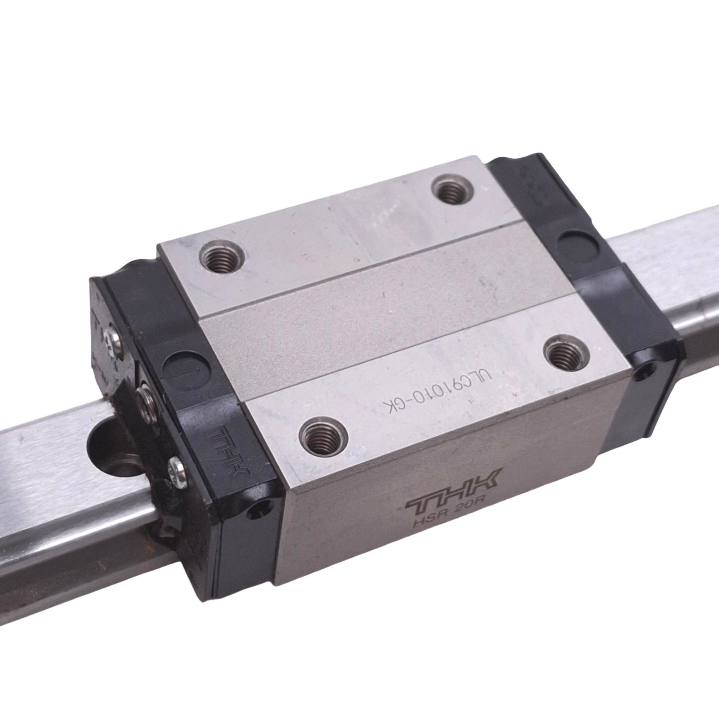 Used THK HSR20R Linear Ball Bearing Block w/ 15x1000mm Guide Rail, M5, 23.8kN Max