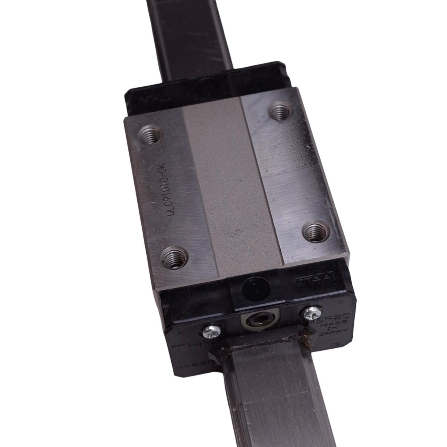 Used THK HSR20R Linear Ball Bearing Block w/ 15x1000mm Guide Rail, M5, 23.8kN Max