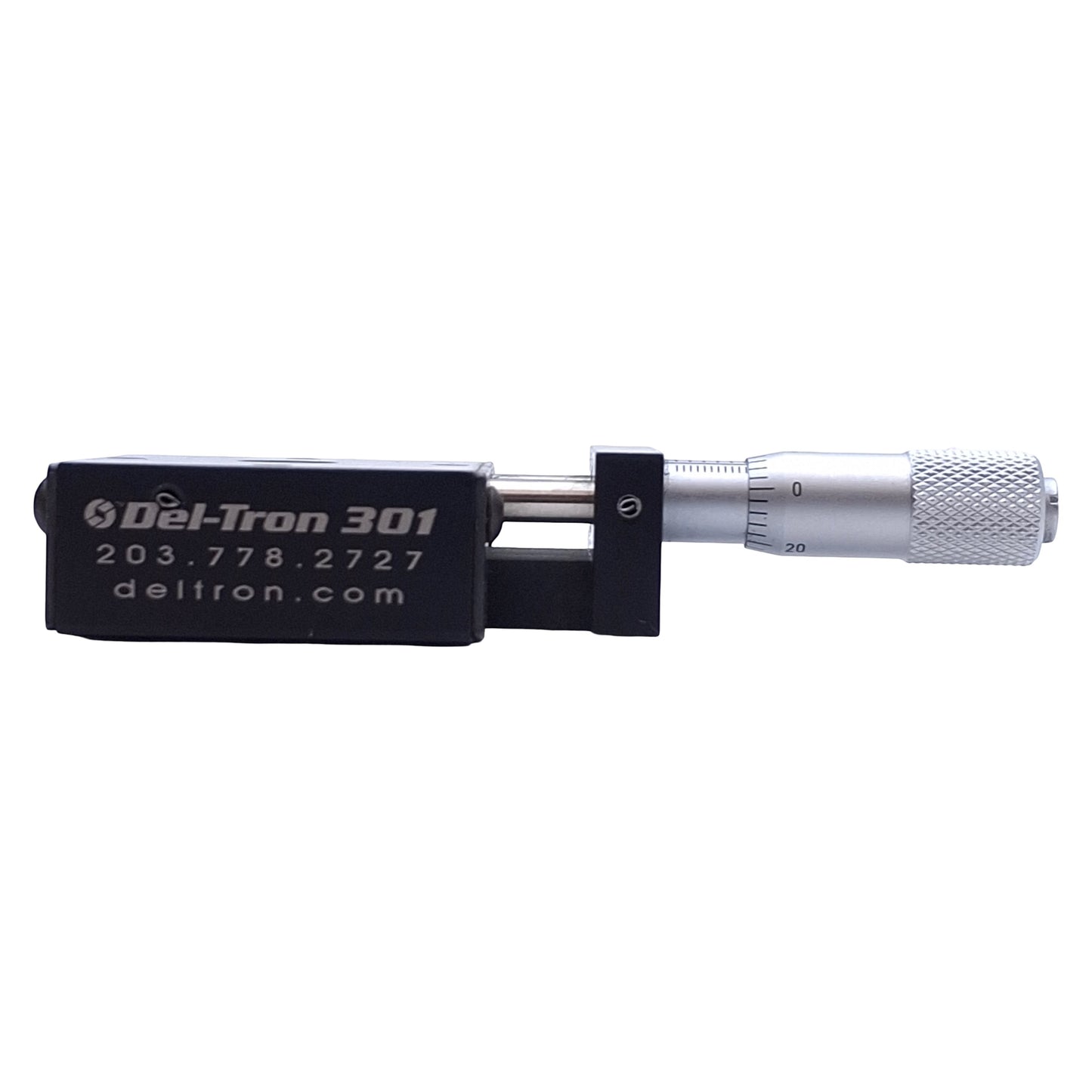 Used Del-Tron 301M-X Ball Bearing Micrometer Slide Positioning Stage 0.5" Travel