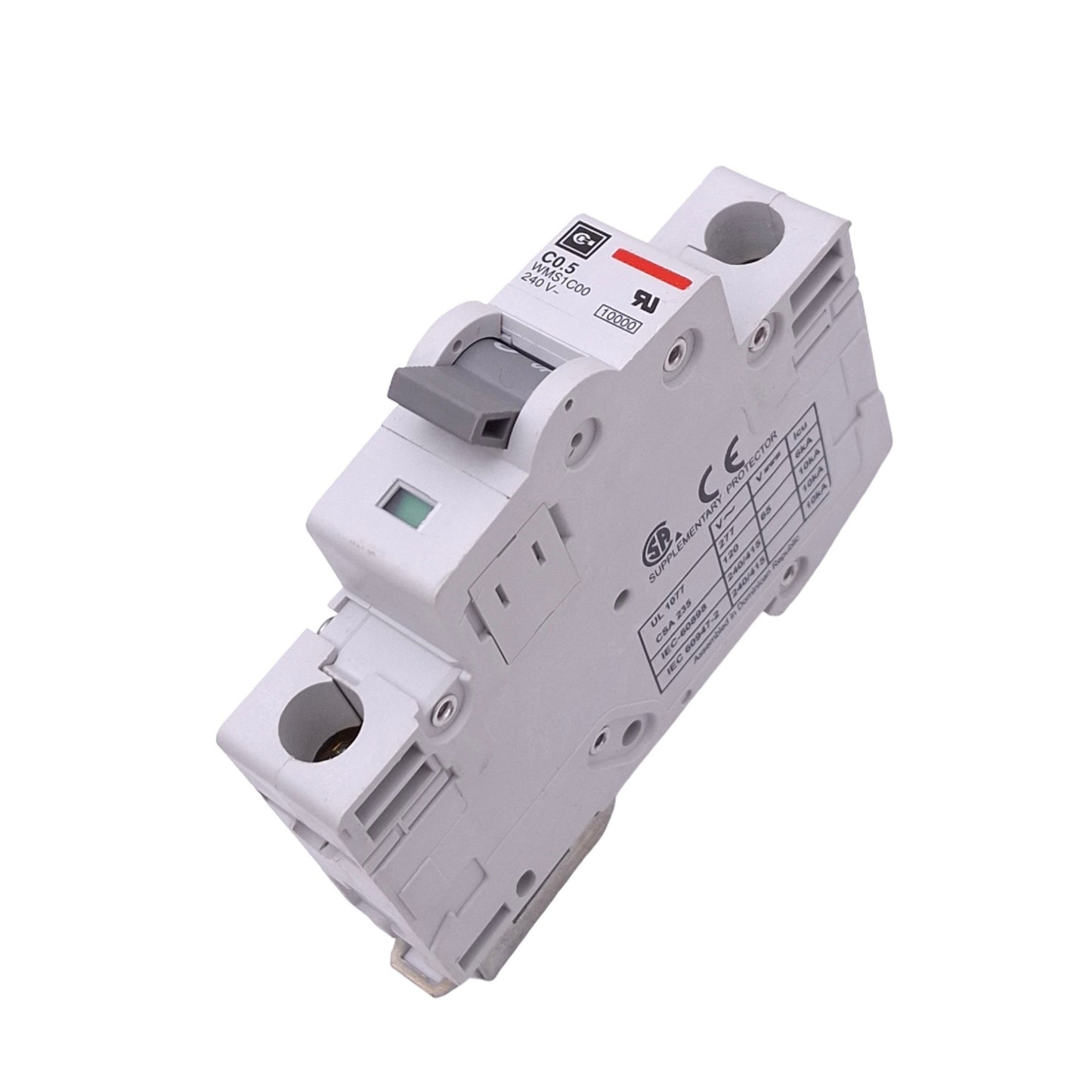 Used Lot of 3 Cutler Hammer WMS1C00 C0.5 Circuit Breakers, 1-Pole 0.5A, 240VAC/65VDC