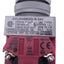 Used IDEC AVLW49902D-R-24V Red Illuminated Push/Twist E-Stop Switch, 22mm, 2NO 2NC
