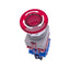 Used IDEC AVLW49902D-R-24V Red Illuminated Push/Twist E-Stop Switch, 22mm, 2NO 2NC