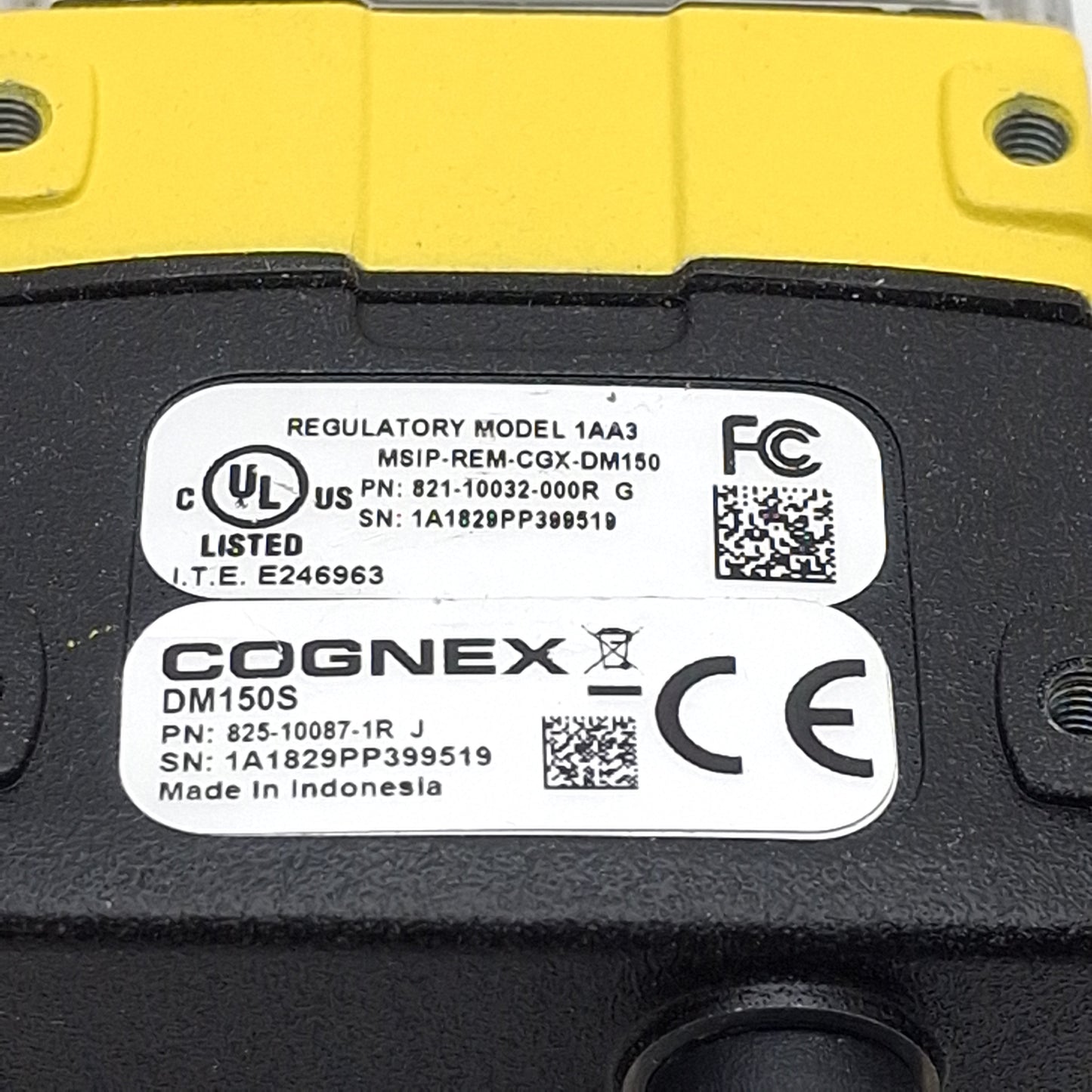 Used Cognex 825-10087-1R DM150S DataMan Barcode Reader 5-24VDC, 752x480, 15-Pin D-Sub