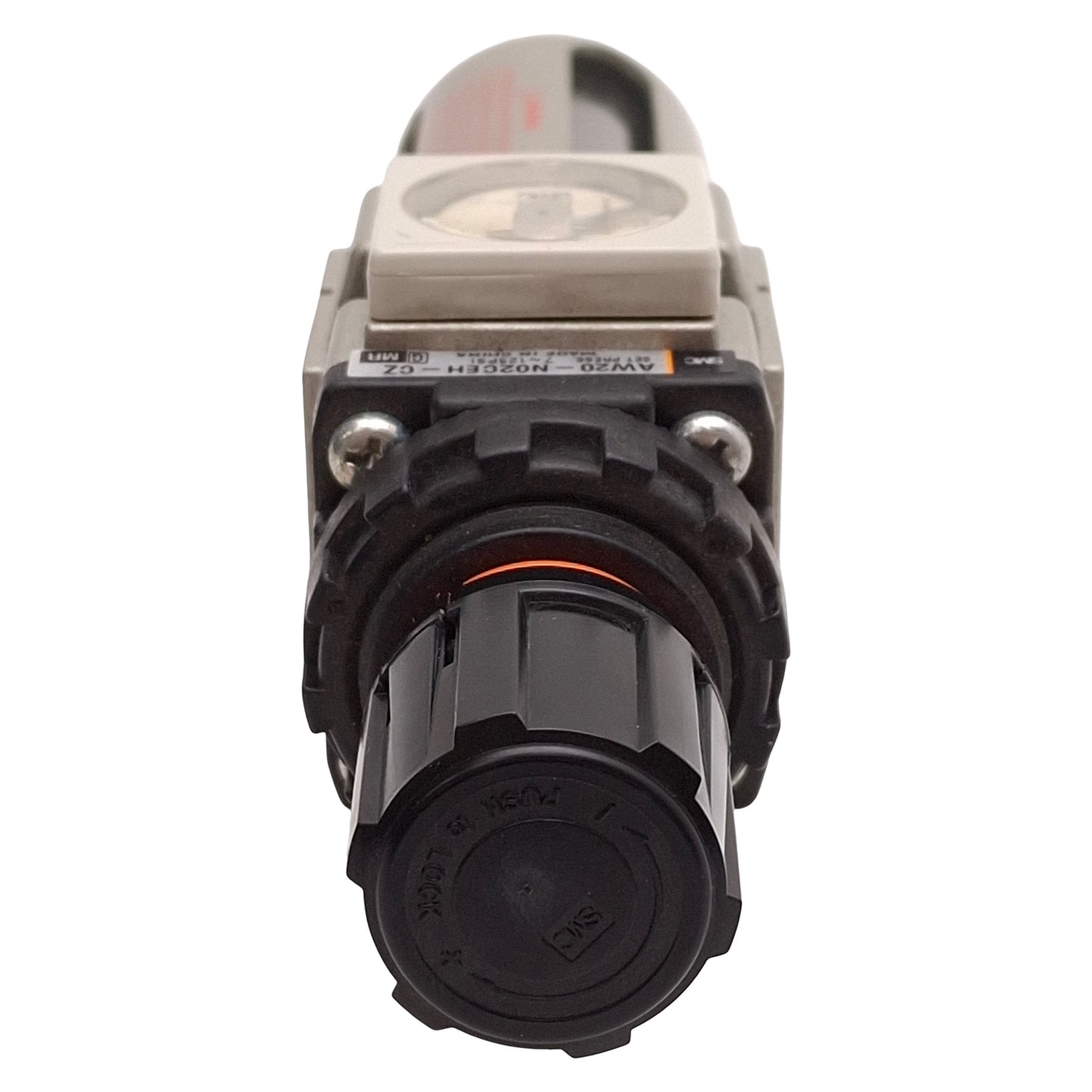 Used SMC AW20-N02CEH-CZ Pneumatic Filter Regulator, 5µm, 7-125psi Set, 1/4in NPT