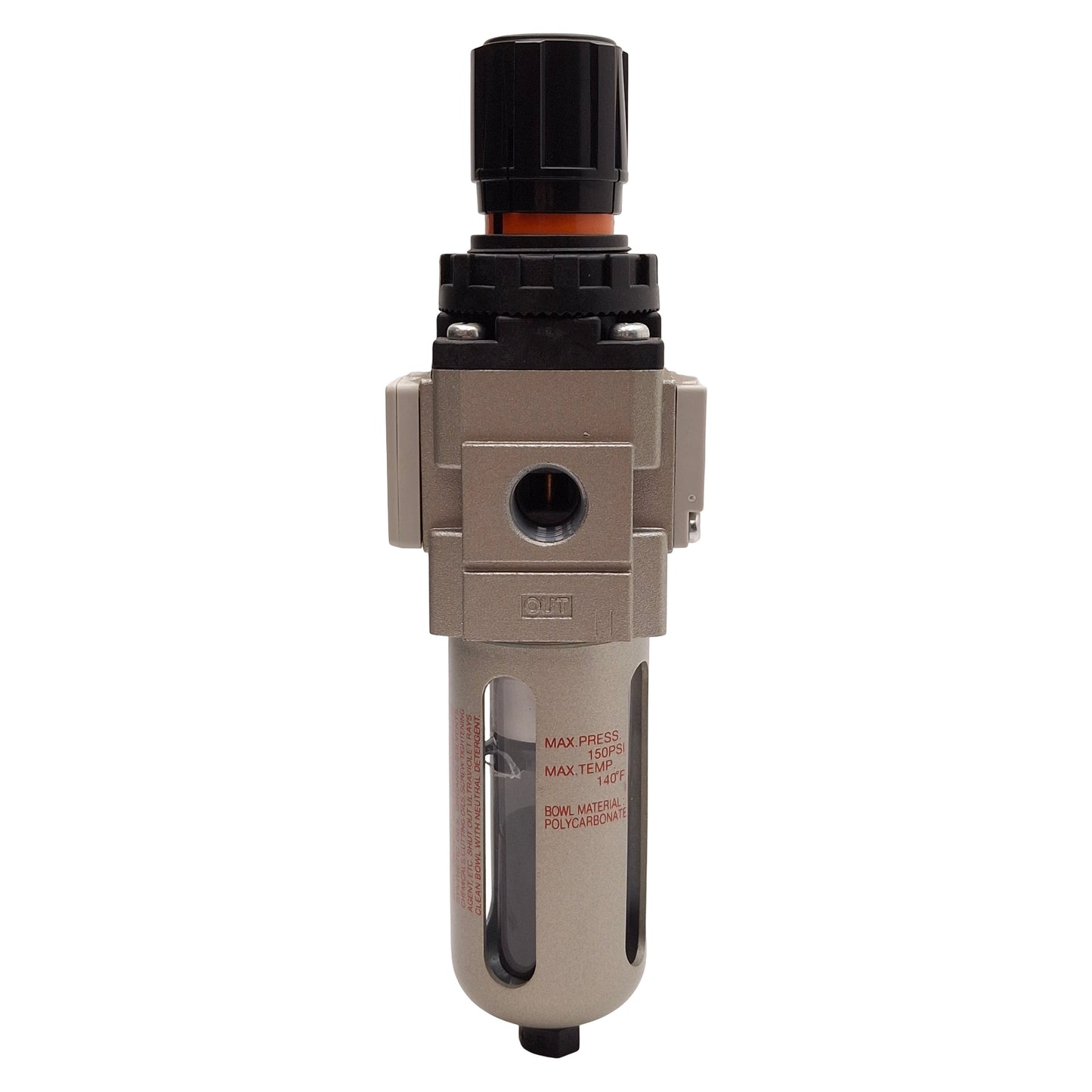 Used SMC AW20-N02CEH-CZ Pneumatic Filter Regulator, 5µm, 7-125psi Set, 1/4in NPT