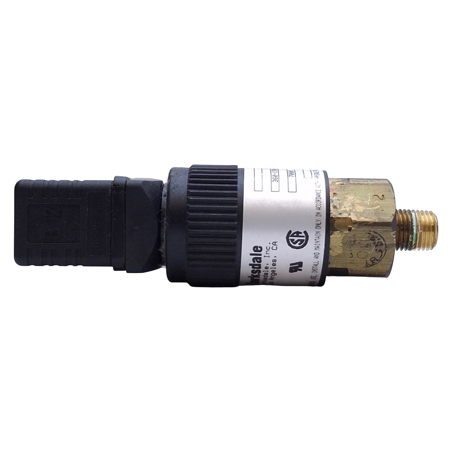 Used Barksdale 96201-BB2-T2 Adjustable Pressure Switch, 360-1700psi Range, 1/4" NPT