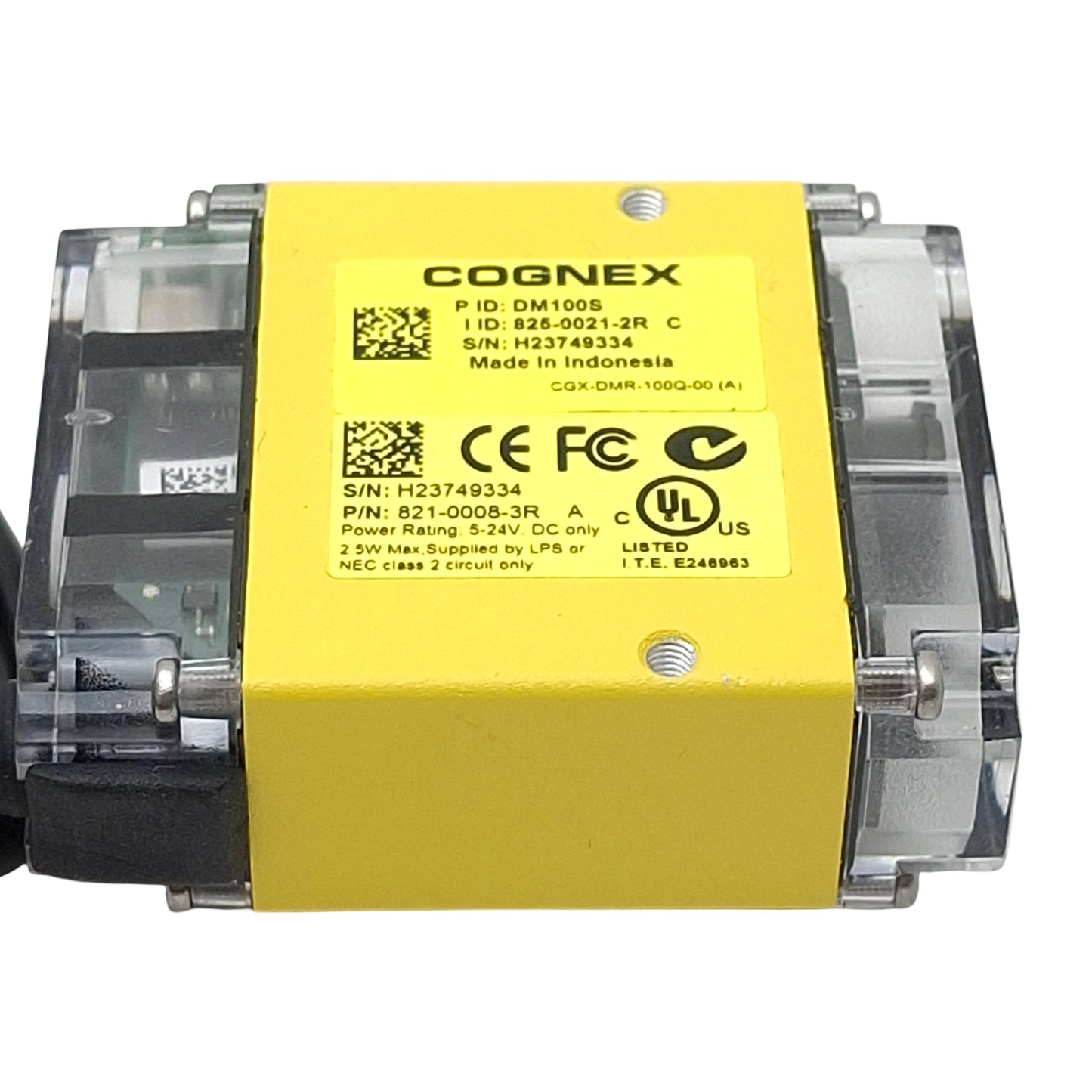 Used Cognex DM100S DataMan 100 Barcode Scanner Reader, 5-24VDC, RS-232, 15-Pin D-Sub