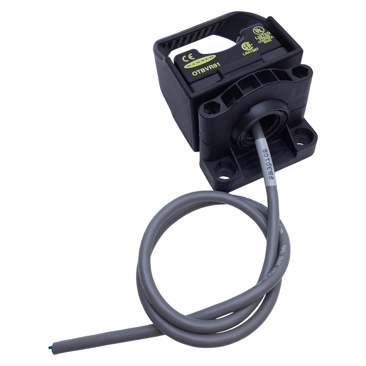 Used Banner OTBVR81 Optical Momentary Touch Button 20-30VAC/DC, SPDT, 2ft Cable