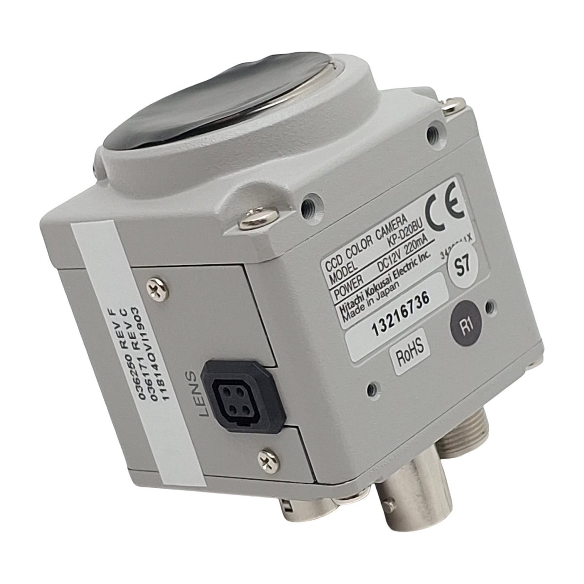 New Hitachi KP-D20BU CCD Color Camera, 1/2in, 12VDC, 768x494, S-Video Out, C-Mount