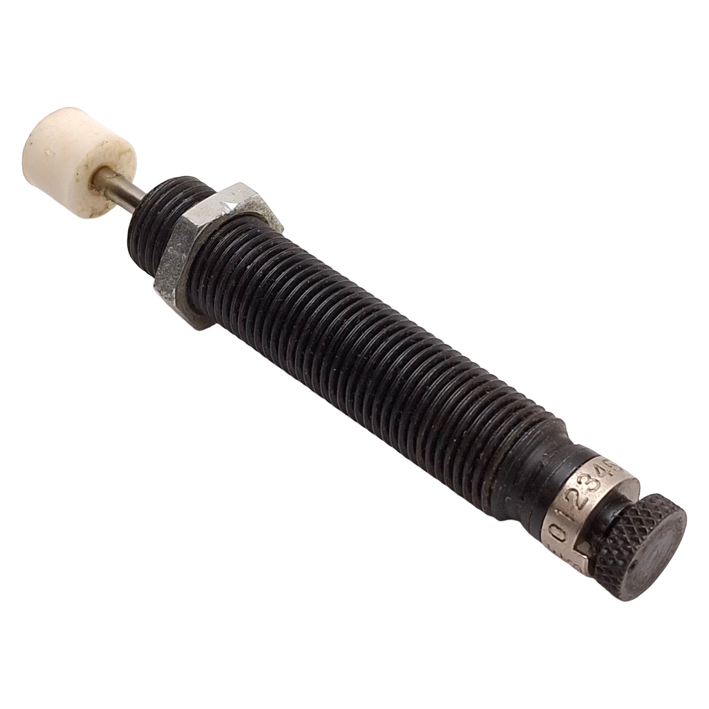 Used Enidine OEM.25B Shock Absorber, 0.38in Stroke, 12-130in/sec, 1/2in-20 Barrel