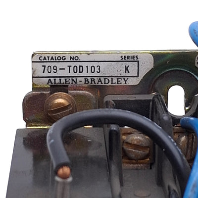 Used Allen Bradley 709-T0D103 Motor Starter Size 00 Coil Voltage: 120VAC *No Heater*
