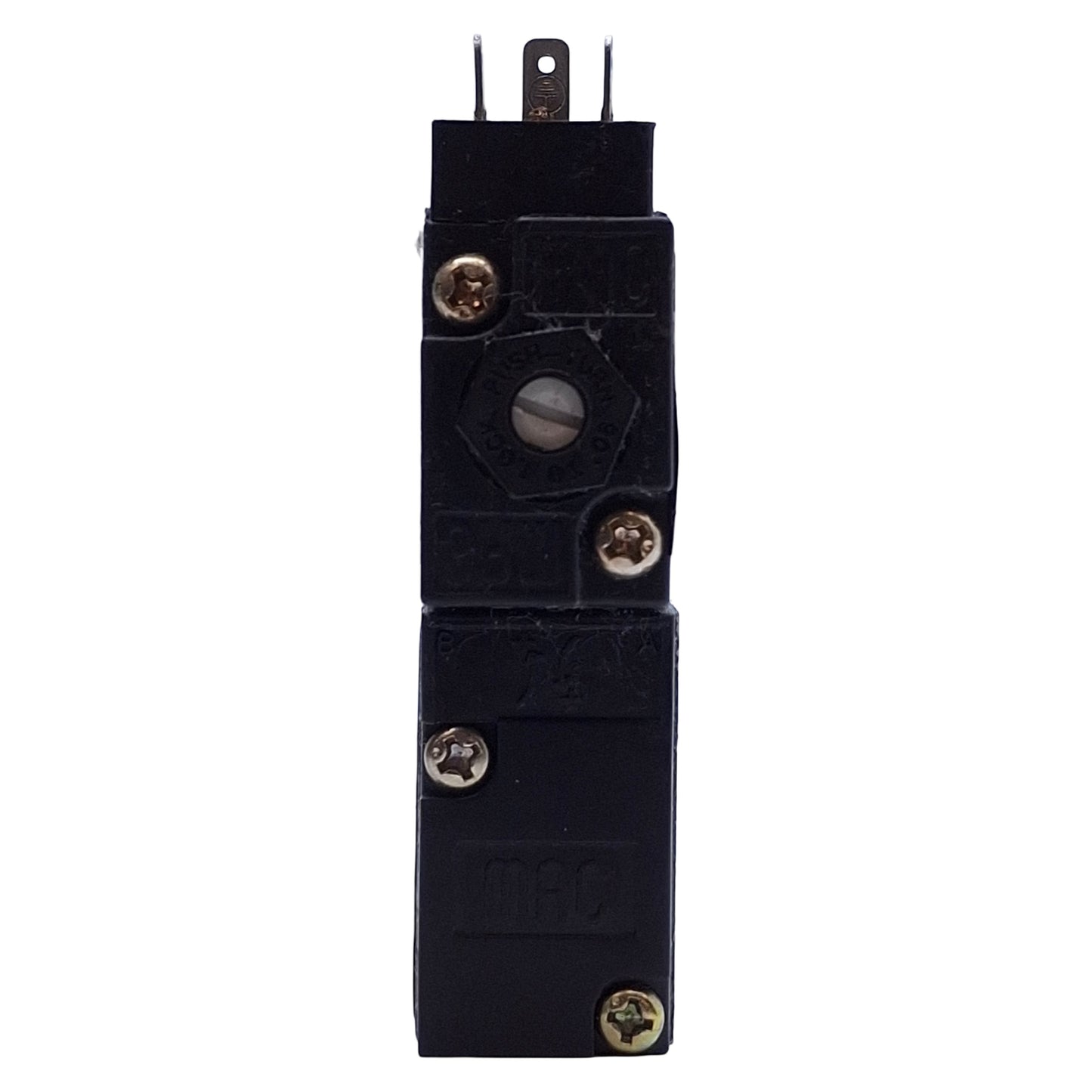 Used Mac 45A-LAC-DDAJ-2KD Solenoid Valve, 4/2-Way, 1/8in NPT, Vac-120psi, 24VDC Coil