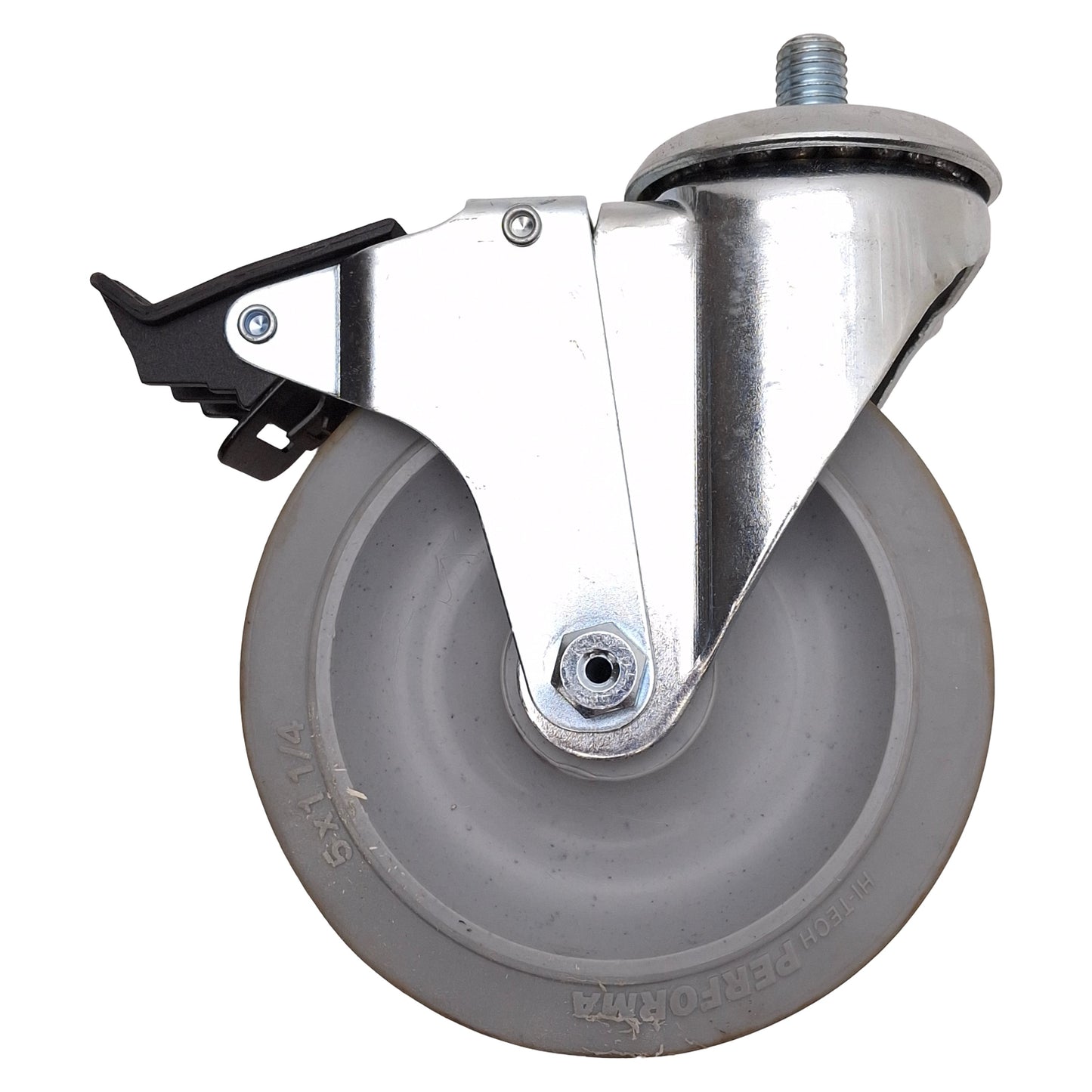 Used Lot of 2 Colson 2.05254.445 MTG10 BRK5 Stem Mount Swivel Caster, ø5in x 1-1/4in
