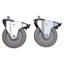 Used Lot of 2 Colson 2.05254.445 MTG10 BRK5 Stem Mount Swivel Caster, ø5in x 1-1/4in