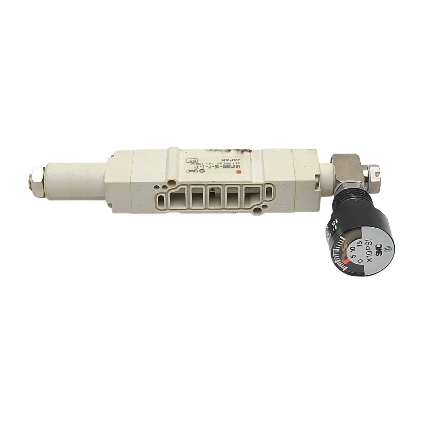 Used SMC ARBY3000-06-P-2-X1 Interface Regulator, 14-100psi Set, 0-150psi Gauge