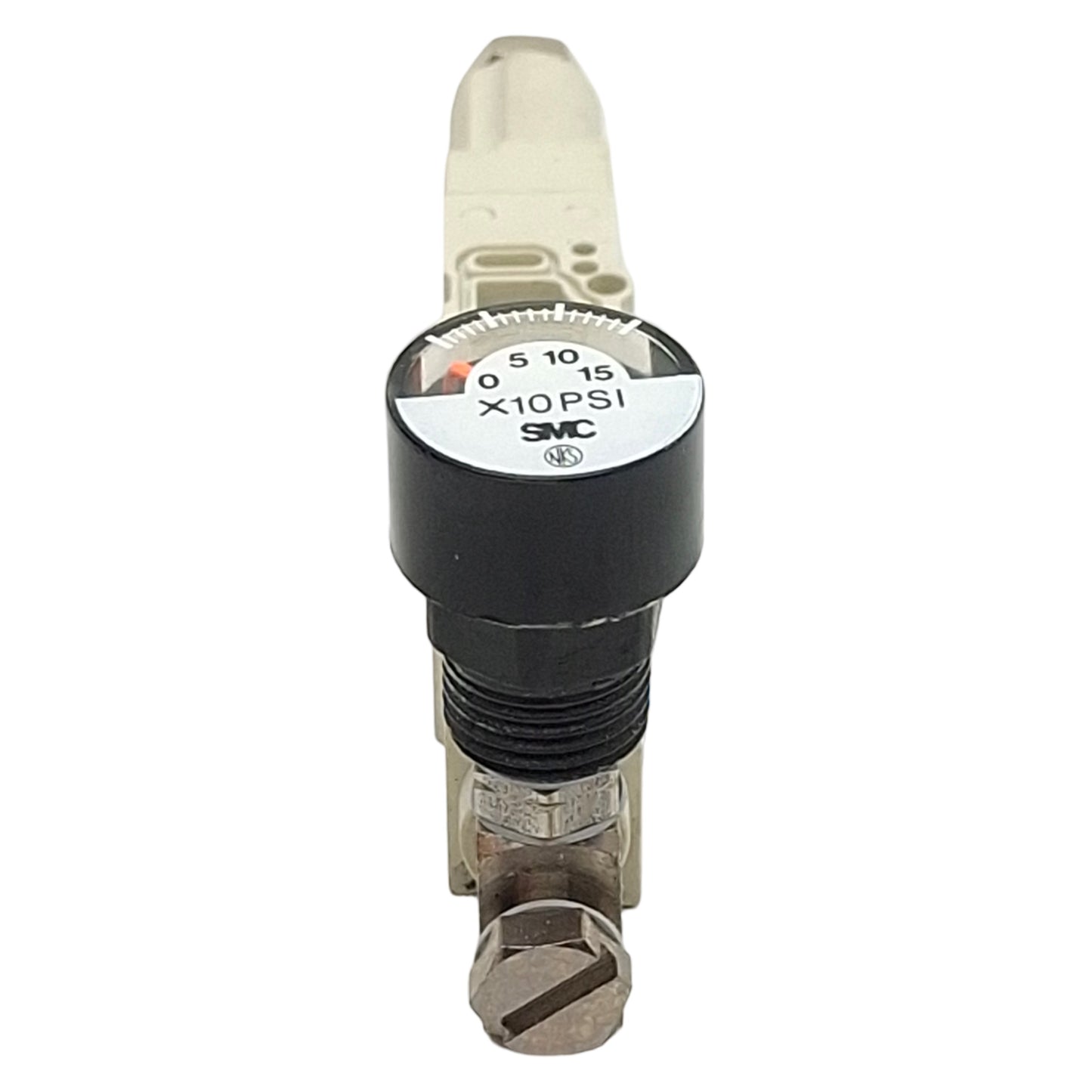 Used SMC ARBY3000-06-P-2-X1 Interface Regulator, 14-100psi Set, 0-150psi Gauge
