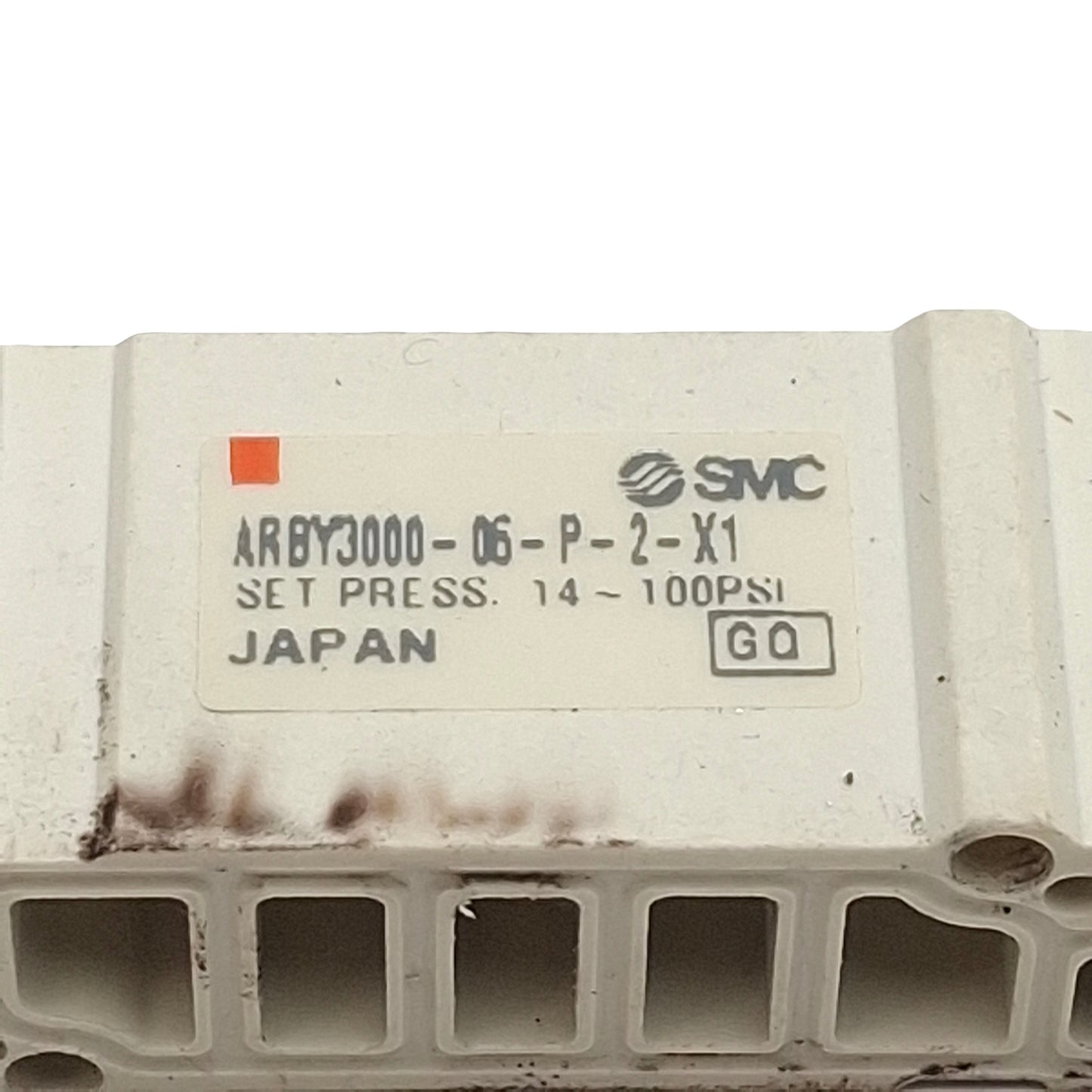 Used SMC ARBY3000-06-P-2-X1 Interface Regulator, 14-100psi Set, 0-150psi Gauge