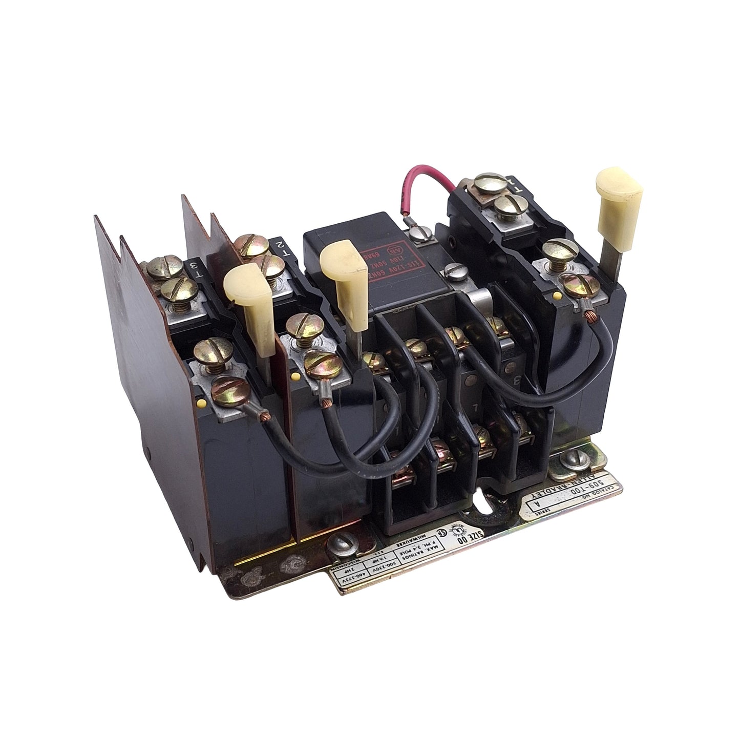 Used Allen Bradley 509-T0D Motor Starter 11A, 2HP @ 575VAC 3-PH, 120VAC Coil *Heater*
