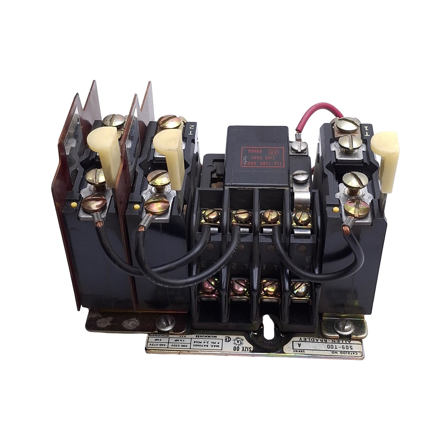 Used Allen Bradley 509-T0D Motor Starter 11A, 2HP @ 575VAC 3-PH, 120VAC Coil *Heater*