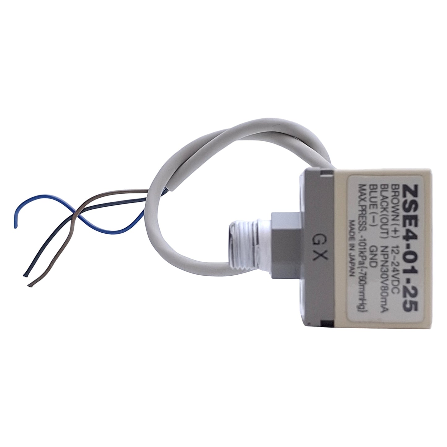 Used SMC ZSE4-01-25 Digital Vacuum Pressure Sensor Switch, 12-24VDC, 0 to -101kPa