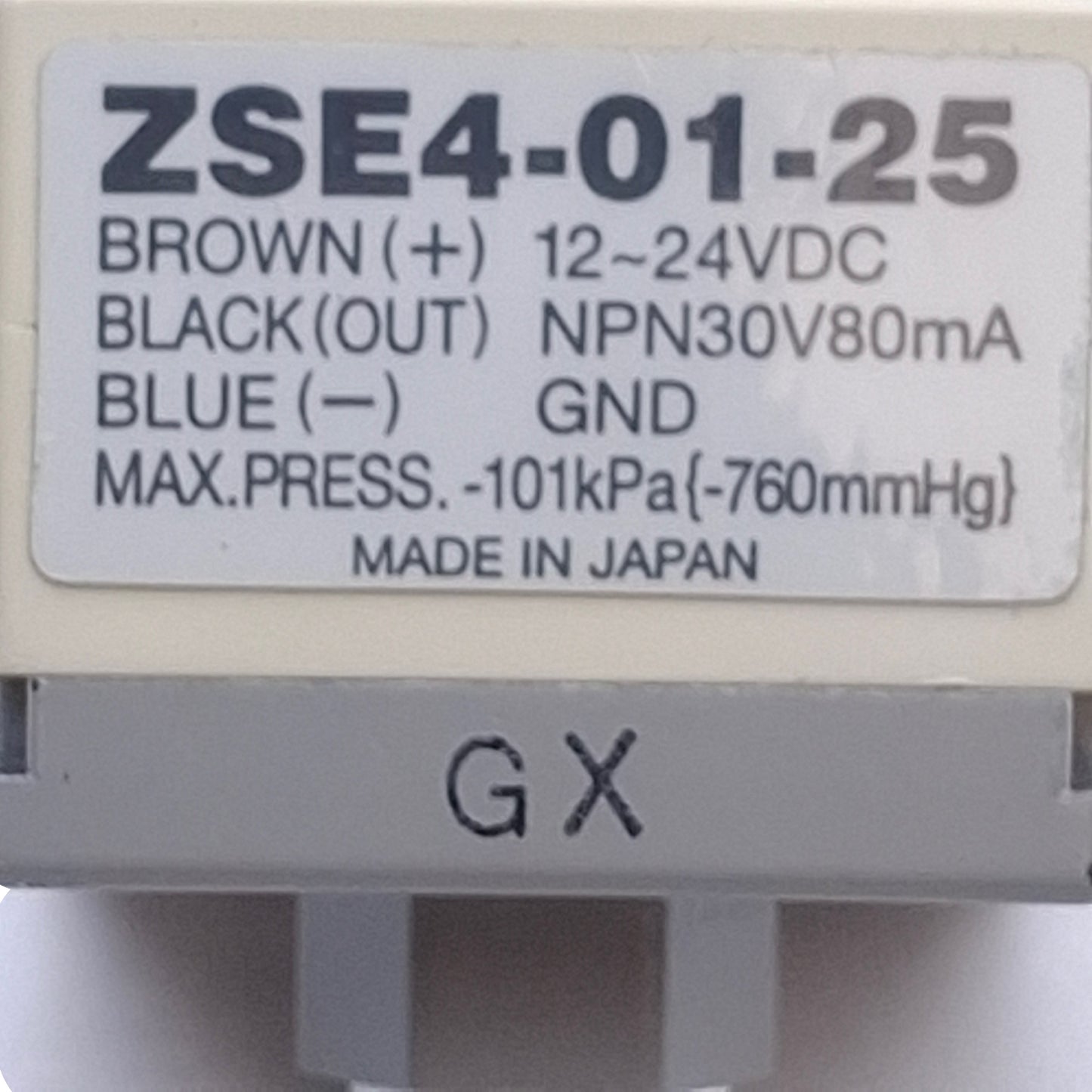 Used SMC ZSE4-01-25 Digital Vacuum Pressure Sensor Switch, 12-24VDC, 0 to -101kPa