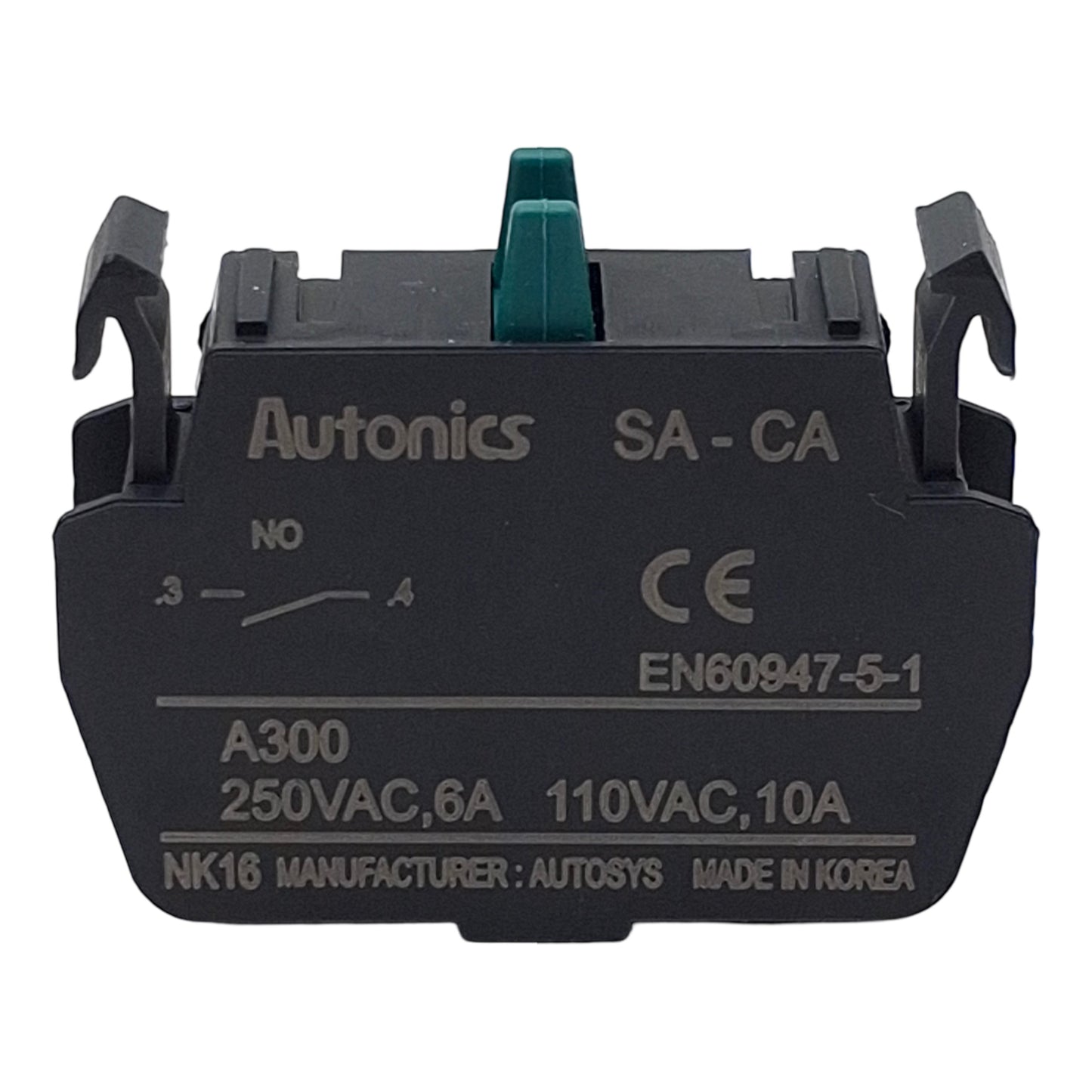 New – Open box Lot of 5 Autonics SA-CA Pushbutton Contact Block, N.O, 110/250VAC 10/6A, 22/25mm